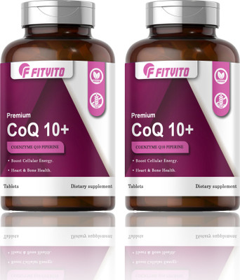 Fitvito 120mg Coenzyme Q10 Tablets with Piperine (G239)(2 x 60 Tablets)