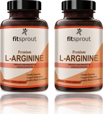 Fitsprout L-Arginine 1000mg Tablets Per Serving (K254)(2 x 60 Tablets)