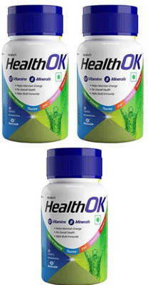 Health Ok Daily Multivitamin for Energy & Overall Health for Men,30 Tablets x 3(3 x 10 Tablets)