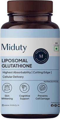 Miduty Liposomal Glutathione 650mg Skin Whitening - Anti-aging-Lipoglow-High Absorption(30 Capsules)