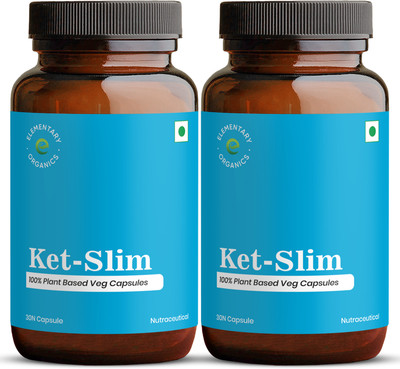 Elementary Organics Ket Slim Capsule Garcinia Cambogia for Weight management | Fat Burner(2 x 30 Capsules)
