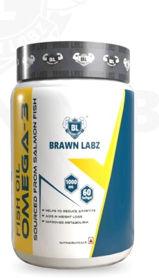 Brawn Labz Omega 3 Fish Oil 1000 mg (180mg EPA and 120mg DHA)(60 Tablets)