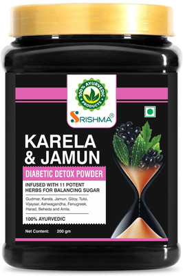 Srishma Karela Jamun Powder with 11 Potent Herbs - Helps Regulate Sugar Management(200 g)