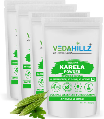 Vedahillz Karela Powder - Promotes Healthy Liver and Weight Management(4 x 100 g)