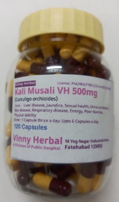 Vinny Herbal Kali Musali VH 500mg Capsules(120 Capsules)