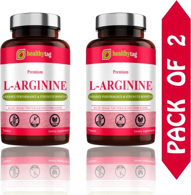 Healthy Tag L-Arginine 1000mg Tablets Per Serving (H207)(2 x 60 Tablets)