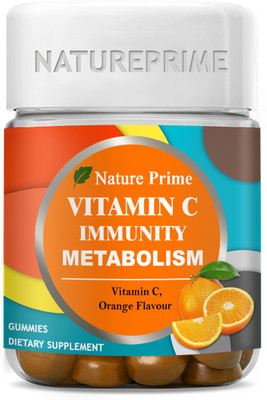 Nature Prime Vitamin C Gummies For Men & Women With Zinc & Vitamin B12 For Immunity & Skin(50 No)