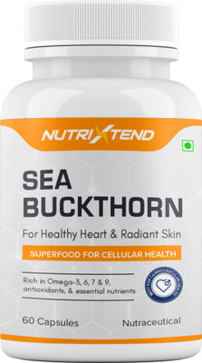 Nutrixtend Sea Buckthorn 1000mg Omega-7 & Antioxidants for Skin, Immune & Heart Health(60 Capsules)