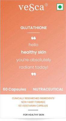 vesca Glutathione | Healthy Glowing Skin | Vitamin C & E | Grape Seed Extract |(60 Capsules)