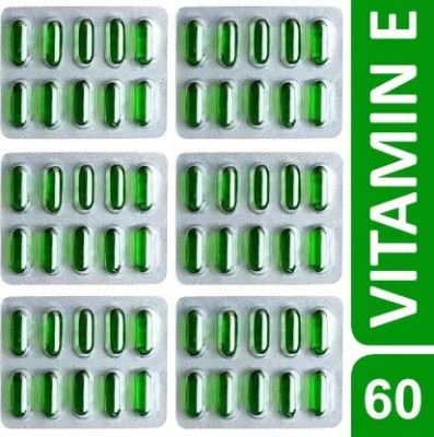 gementis VITAMIN E 400I.U FOR SKIN HAIR NAILS AND GLOWING SKIN(6 x 10 Capsules)