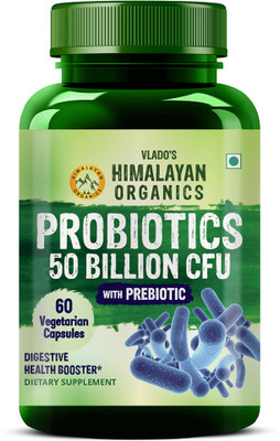 Vlado's Himalayan Organics Probiotics Supplement 50 billion CFU with Prebiotics 150mg - 60(60 No)