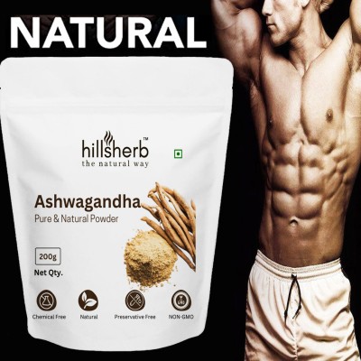 hillsherb Ashwagandha powder for height increase Body growth powder gym body builder(200 g)