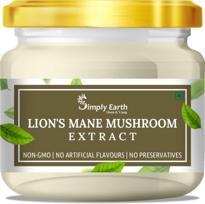 Simply earth Lion's Mane Mushroom Extract 10:1, Improves Memory and Focus | 50gm(50 g)