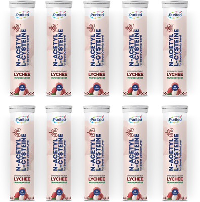 puriteo N- ACETYL L-CYSTEINE EFFERVESCENT TABLET LYCHEE 10(10 x 15 Tablets)
