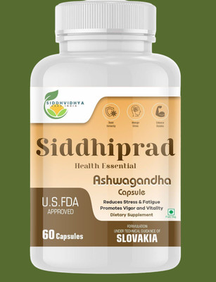 Siddhiprad Ashwagandha Tablets | Helps Release Stress | Rejuvenates Mind And Body(60 Capsules)