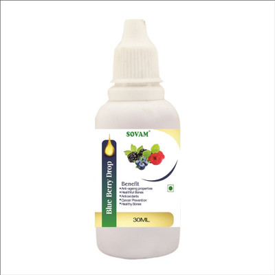SOVAM Support Immune System Natural Herbs Gluten Free Blue Berry Drop(30 ml)