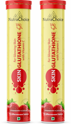 NutraChoice Glutathione Skin Glow Effervescent Tablet 500mg for Glowing Skin(2 x 15 Tablets)