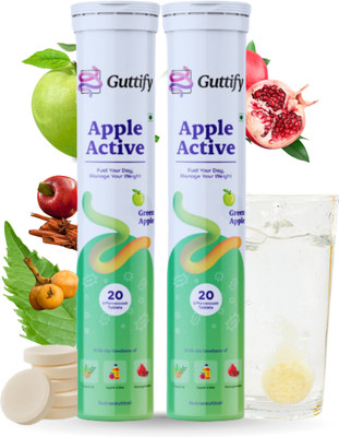 Guttify Boost Metabolism, Gut Health Naturally Apple Cider Vinegar with Mother(2 x 20 Tablets)