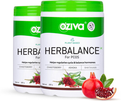 OZiva HerBalance for PCOS (with Myo-Inositol), Natural Drink for PCOS Management(2 x 200 g)