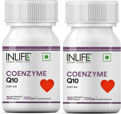 INLIFE Coenzyme Q10 (Ubiquinone), 100 mg - Chewable Tablets 30 - (2 Pack)(2 x 30 No)