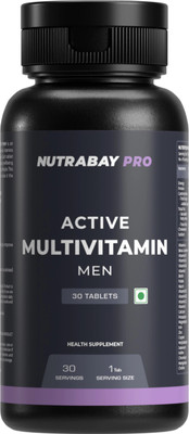 Nutrabay Pro Active Multivitamin for Men, Enhances Energy, Stamina & Immunity(30 Tablets)