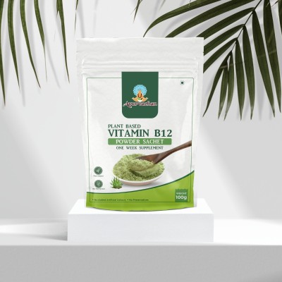 Ayurvachan Plant Based VITANIN B12 Powder Sachet - One Week Supplement(100 g)