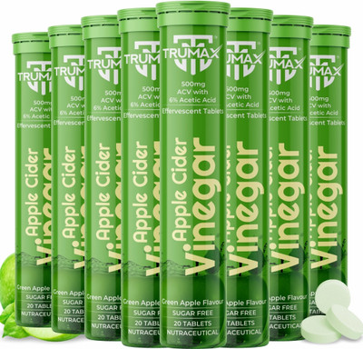 TRUMAX Apple Cider Vinegar for Weight Loss Management - 20 Effervescent Tablets(8 x 20 Tablets)