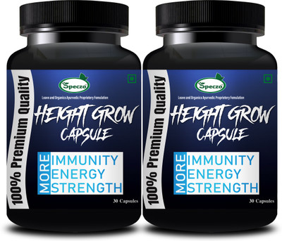 speczo Grow Height Capsule | Speed Height Growth Capsule Helps For Gain Extra inches(2 x 30 Capsules)