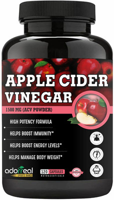 Adorreal Apple Cider Vinegar for Body Detoxification & Supports(120 Capsules)