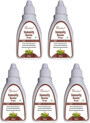 Nutrivue Immunity Booster Drops for Strength & Stamina Relief from Cough Cold (5x30ml)(5 x 30 ml)
