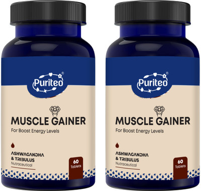 puriteo MUSCLE GAINER TABLET pack of 02(2 x 60 Tablets)