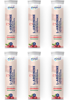 puriteo L - ARGININE EFFERVESCENT� CRANBERRY ,boosts stamina(6 x 15 Tablets)