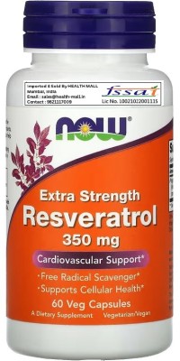 Now Foods Extra Strength Resveratrol, 350 mg, 60 Veg Capsules(60 Capsules)