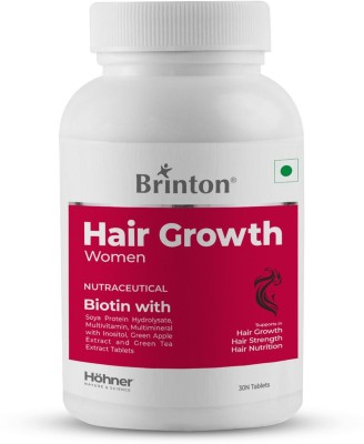 Brinton Hair Growth Women Biotin with Green Apple & Green Tea Extract for Hair Strength(30 Tablets)