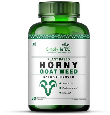 Simply Herbal Horny Goat Weed Extract With Maca - 800 Mg - 90 Capcules(60 Capsules)
