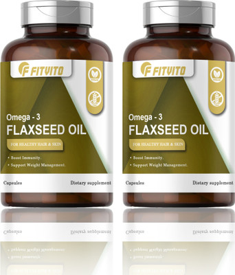 Fitvito Flaxseed extract Capsules Omega 3 (K243)(2 x 60 Capsules)