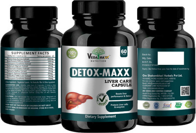 VEDA MAXX Detox- Maxx Herbal capsules pack of 3(3 x 60 Capsules)
