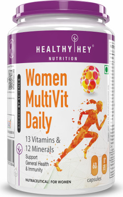 HealthyHey Nutrition MultiVitamin for Women - Multi-Vit Daily 60 capsules(60 Capsules)