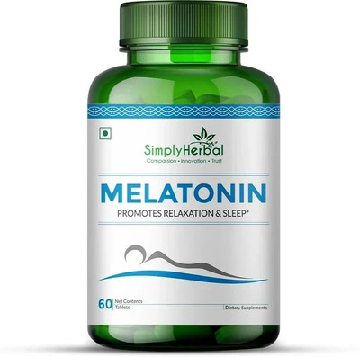 Simply Herbal Melatonin 10mg Tablets For Healthy Sleep Cycle(60 Tablets)