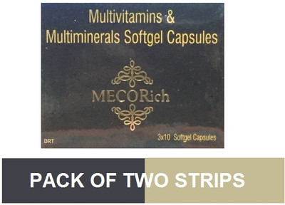 MECORICH MULTIVITAMIN SOFTGEL CAPS FOR MEN AND WOMEN(2 x 10 Capsules)