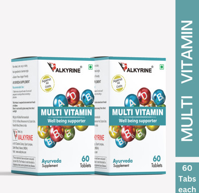 VALKYRINE Multivitamin for Men & Women, Energy Blend(2 x 60 Tablets)