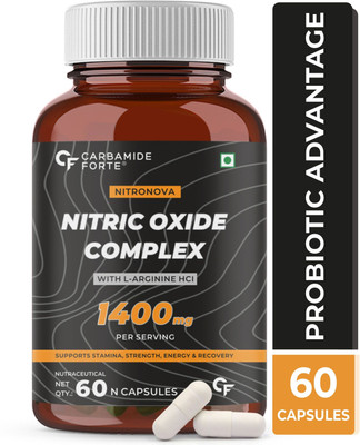 CARBAMIDE FORTE Nitric Oxide Pre Workout Supplement with L-Arginine HCL, Beet Root & Caffeine(60 No)