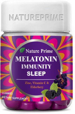 Nature Prime Melatonin 10mg Gummies - with TAGARA & L Tryptophan Sleep Aid Supplement(50 No)