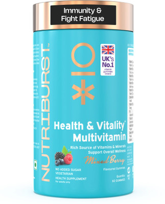 Nutriburst Multivitamin Gummies for Men and Women | Supports Immunity & Energy(60 No)