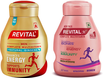 Revital H Woman 60s and Men 60s combo(2 x 30 Tablets)