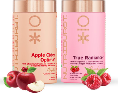 Nutriburst Skin & Metabolism Boost Bundle-True Radiance Collagen & Apple Cider Gummies(2 x 60 No)