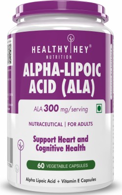 HealthyHey Nutrition Alpha Lipoic Acid, 60 Vegetable Capsules(300 mg)