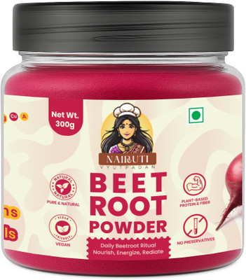 Nairuti Vyutpadan Beetroot Powder 300g | Natural & Pure | Skin Glow, Detox & Nutrition Booster(300 g)