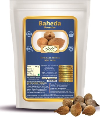 biotic Baheda Powder (Terminalia Belerica) Bahera / Behada - 200 gms.(200 g)