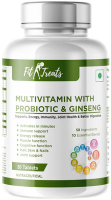 Fit Treats MULTIVITAMIN WITH PROBIOTIC & GINSENG(30 x 33.33 mg)